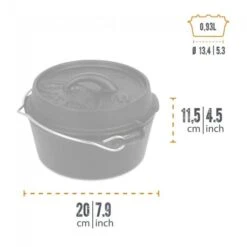 Petromax Dutch Oven FT1-1QT - Sans Pieds -Échappée Nature petromax dutch oven ft1 1qt sans pieds 2