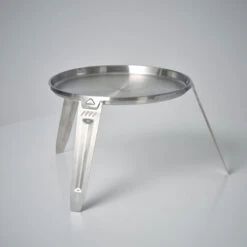 Plancha Poele Cuisson Sur Feu Trépied 30 Cm Bushcraft Acier Inoxydable