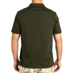 Polo Manches Courtes Chasse 100 Vert -Échappée Nature polo manches courtes chasse 100 vert 4