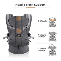 Porte-bébé Ergonomique Deryan - Porte-bébé Ventral 2-en-1 Anthracite -Échappée Nature porte bebe ergonomique deryan porte bebe ventral 2 en 1 anthracite 2