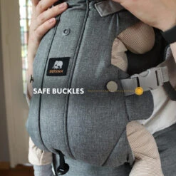 Porte-bébé Ergonomique Deryan - Porte-bébé Ventral 2-en-1 Anthracite -Échappée Nature porte bebe ergonomique deryan porte bebe ventral 2 en 1 anthracite 5