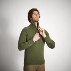 PULL CHASSE LAINE COUPE VENT VERT 900 -Échappée Nature pull chasse laine coupe vent vert 900 2