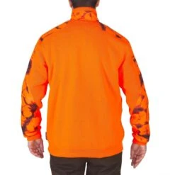 Pull Chasse Renfort Orange Fluo 500 -Échappée Nature pull chasse renfort orange fluo 500 2