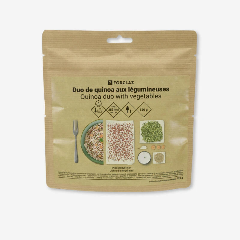 Repas Déshydraté Végétarien - Duo De Quinoa Aux Légumineuses - 120 G 1 Repas Déshydraté Végétarien - Duo De Quinoa Aux Légumineuses - 120 G