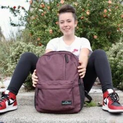 Sac à Dos Scolaire - Feather Bordeaux- Allège La Charge De 92% -Échappée Nature sac a dos scolaire feather bordeaux allege la charge de 92 2