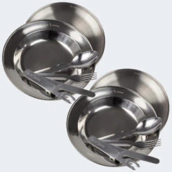 Set Couverts De Camping Et Assiette Creuse & Plate | 2 Personnes -Échappée Nature set couverts de camping et assiette creuse and plate 2 personnes 2