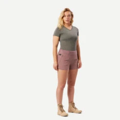 Short Court De Trekking Femme - TRAVEL 900 Rose -Échappée Nature short court de trekking femme travel 900 rose 2