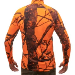T-SHIRT CHASSE RESPIRANT MANCHES LONGUES CAMOUFLAGE FLUO 500 -Échappée Nature t shirt chasse respirant manches longues camouflage fluo 500 3