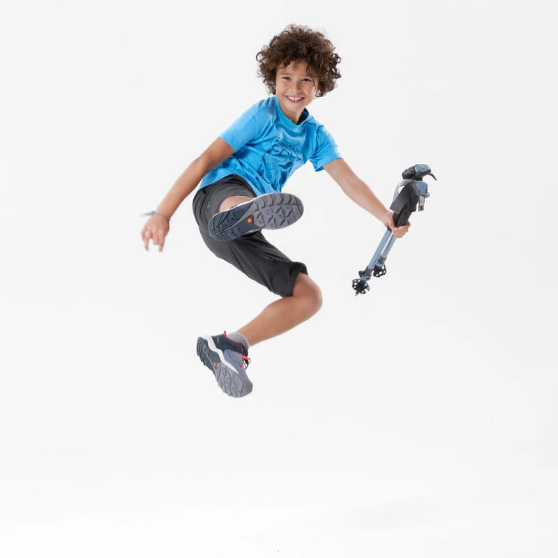 Quechua T-Shirt De Randonnée - MH100 Bleu - Enfant 7-15 Ans 4 Quechua T-Shirt De Randonnée - MH100 Bleu - Enfant 7-15 Ans – Image 4