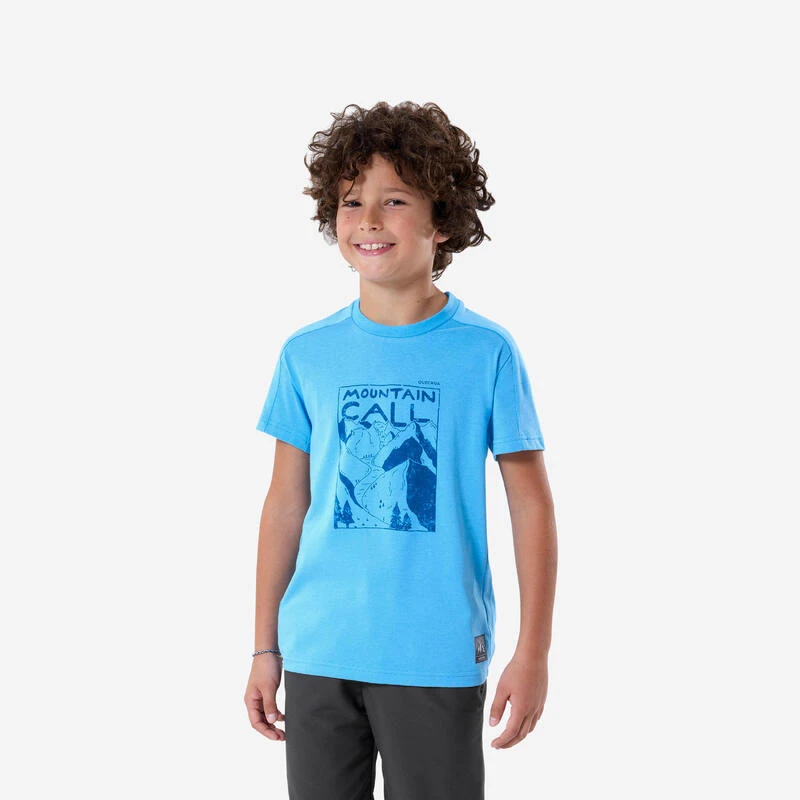 Quechua T-Shirt De Randonnée - MH100 Bleu - Enfant 7-15 Ans 1 Quechua T-Shirt De Randonnée - MH100 Bleu - Enfant 7-15 Ans