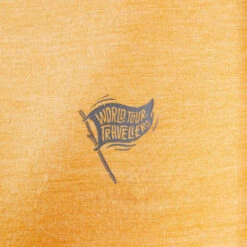 T-shirt De Trek Voyage Manches Courtes Laine Mérinos Homme - TRAVEL 500 Jaune -Échappée Nature t shirt de trek voyage manches courtes laine merinos homme travel 500 jaune 3