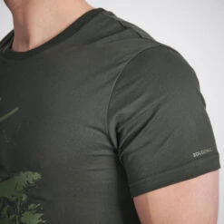 T-shirt Manches Courtes Chasse Coton Homme - 100 Chien Arrêt Vert -Échappée Nature t shirt manches courtes chasse coton homme 100 chien arret vert 3