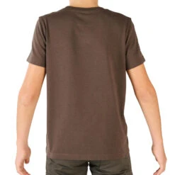 T-SHIRT Manches Courtes Chasse Coton Junior -100 LTD Cerf Marron -Échappée Nature t shirt manches courtes chasse coton junior 100 ltd cerf marron 2