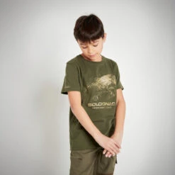 T-SHIRT Manches Courtes Junior 100 Sanglier Vert -Échappée Nature t shirt manches courtes junior 100 sanglier vert 4