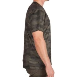 T-shirt Manches Courtes Respirant Chasse 100 Camouflage Kaki -Échappée Nature t shirt manches courtes respirant chasse 100 camouflage kaki 3