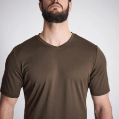 T-shirt Manches Courtes Respirant Chasse Homme 100 Marron Foncé -Échappée Nature t shirt manches courtes respirant chasse homme 100 marron fonce 2