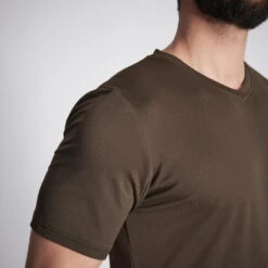 T-shirt Manches Courtes Respirant Chasse Homme 100 Marron Foncé -Échappée Nature t shirt manches courtes respirant chasse homme 100 marron fonce 3
