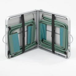 Quechua TABLE DE CAMPING PLIANTE - 4 TABOURETS - 4 À 6 PERSONNES -Échappée Nature table de camping pliante 4 tabourets 4 a 6 personnes 3