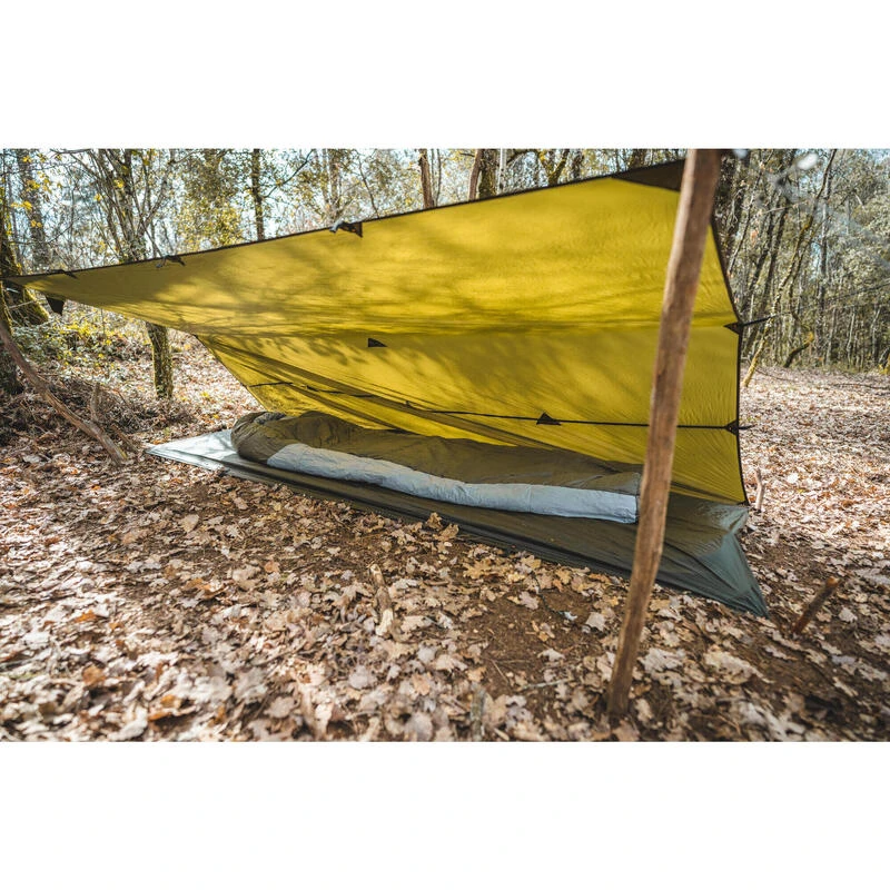 TARP BUSHCRAFT BIVOUAC COMPACT LEGER 2,95X2,8 M IMPERMÉABLE KAKI 5 TARP BUSHCRAFT BIVOUAC COMPACT LEGER 2,95X2,8 M IMPERMÉABLE KAKI – Image 5