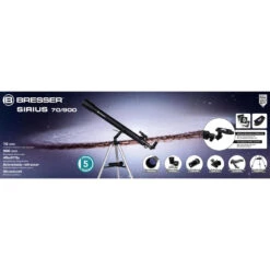 Télescope Sirius 70/900 AZ - BRESSER -avec Adaptateur Pour Smartphone -Échappée Nature telescope sirius 70900 az bresser avec adaptateur pour smartphone 5