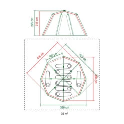 Tente Coleman Octagon 8 (Verte) -Échappée Nature tente coleman octagon 8 verte 5