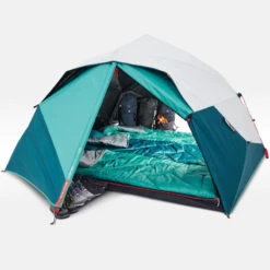Quechua Tente De Camping - 2 Seconds EASY - 3 Places - Fresh & Black -Échappée Nature tente de camping 2 seconds easy 3 places fresh and black 3