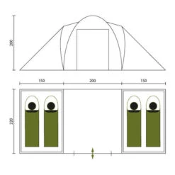 Tente Dôme Hammerfest 4 Sleeper Protect - Sol Cousu - 4 Pers - 2 Cabines Noires -Échappée Nature tente dome hammerfest 4 sleeper protect sol cousu 4 pers 2 cabines noires 6