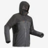 Veste 3en1 Imperméable De Trek Voyage - TRAVEL 500 -10°C Noire - Homme