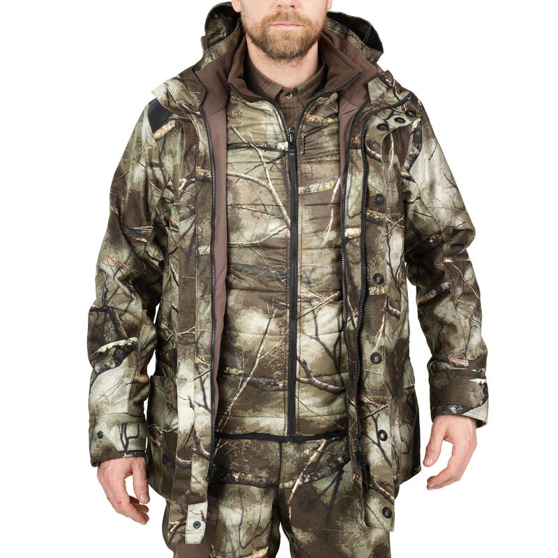 VESTE CHASSE CHAUDE ET IMPERMÉABLE 500 3 EN 1 TREEMETIC 2 VESTE CHASSE CHAUDE ET IMPERMÉABLE 500 3 EN 1 TREEMETIC – Image 2
