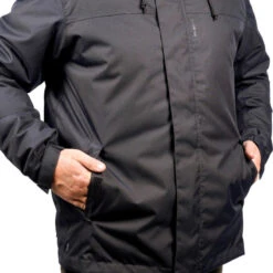 VESTE CHASSE CHAUDE IMPERMEABLE NOIRE 100 -Échappée Nature veste chasse chaude impermeable noire 100 6