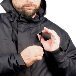 VESTE CHASSE CHAUDE IMPERMEABLE NOIRE 100 -Échappée Nature veste chasse chaude impermeable noire 100 9