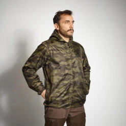 VESTE CHASSE IMPERMÉABLE LEGERE CAMO VERTE 100 11 VESTE CHASSE IMPERMÉABLE LEGERE CAMO VERTE 100 -Échappée Nature veste chasse impermeable legere camo verte 100 4