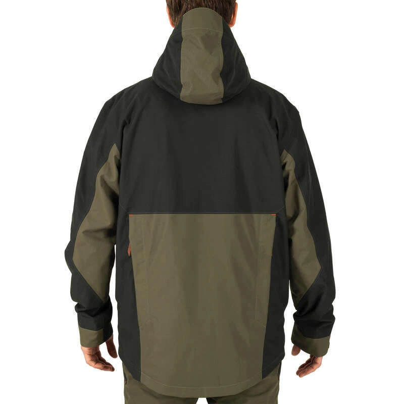 VESTE CHASSE IMPERMEABLE RENFORT VERTE 500 3 VESTE CHASSE IMPERMEABLE RENFORT VERTE 500 – Image 3
