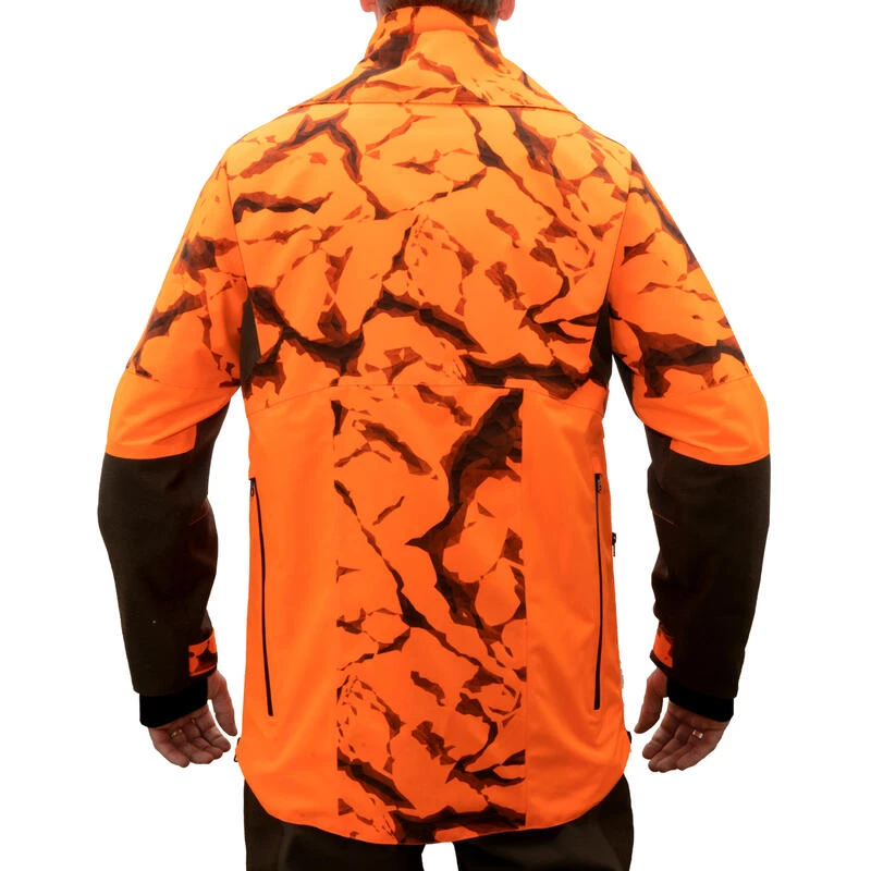 VESTE CHASSE RESISTANTE IMPERMEABLE ORANGE FLUO SUPERTRACK 900 LIGHT 10 VESTE CHASSE RESISTANTE IMPERMEABLE ORANGE FLUO SUPERTRACK 900 LIGHT – Image 10