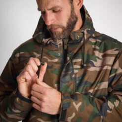 VESTE IMPERMEABLE CHAUDE 100 CAMO WOODLAND 13 VESTE IMPERMEABLE CHAUDE 100 CAMO WOODLAND -Échappée Nature veste impermeable chaude 100 camo woodland 3