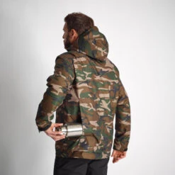 VESTE IMPERMEABLE CHAUDE 100 CAMO WOODLAND 14 VESTE IMPERMEABLE CHAUDE 100 CAMO WOODLAND -Échappée Nature veste impermeable chaude 100 camo woodland 4