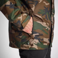 VESTE IMPERMEABLE CHAUDE 100 CAMO WOODLAND 15 VESTE IMPERMEABLE CHAUDE 100 CAMO WOODLAND -Échappée Nature veste impermeable chaude 100 camo woodland 5