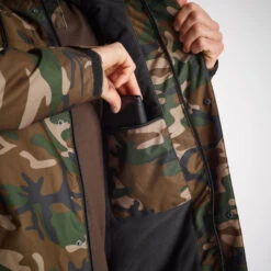 VESTE IMPERMEABLE CHAUDE 100 CAMO WOODLAND 16 VESTE IMPERMEABLE CHAUDE 100 CAMO WOODLAND -Échappée Nature veste impermeable chaude 100 camo woodland 6