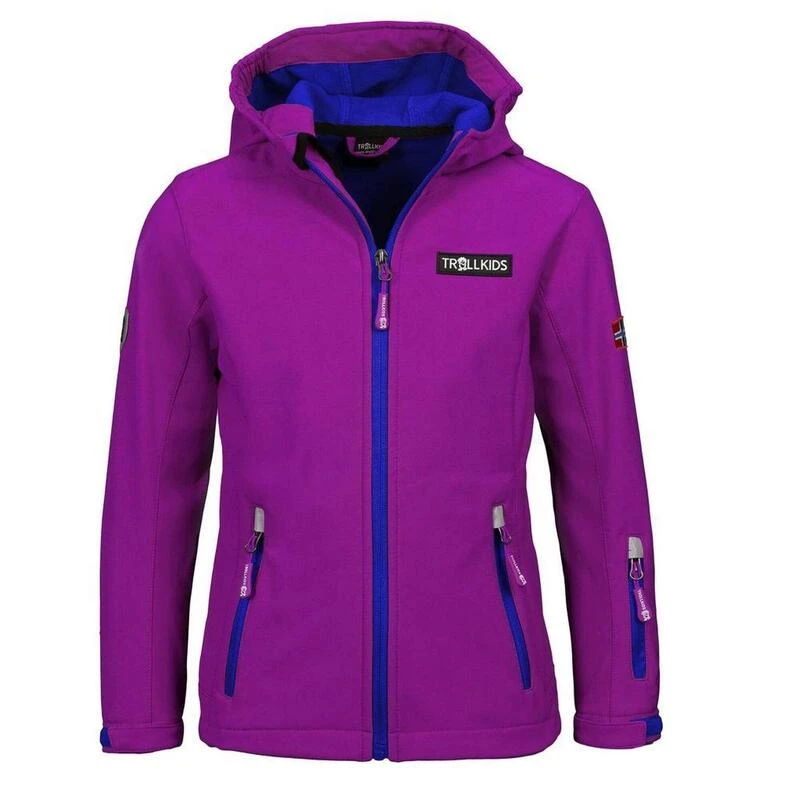 TROLLKIDS Veste Softshell Pour Enfants Oslofjord Imperméable Et Coupe-vent Rouge Fuchsia 1 TROLLKIDS Veste Softshell Pour Enfants Oslofjord Imperméable Et Coupe-vent Rouge Fuchsia