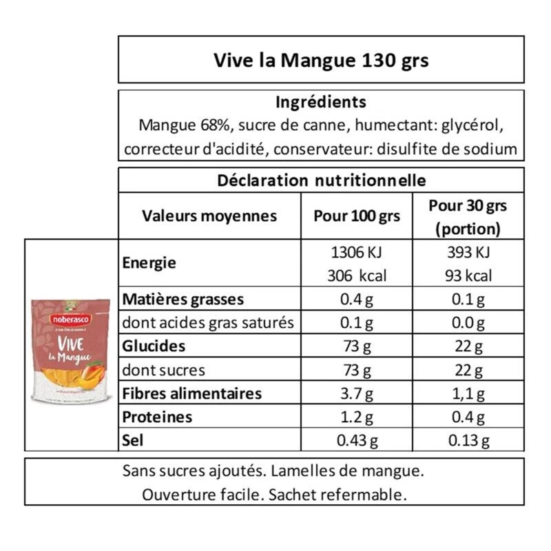 Vive La Mangue En Tranches 130g 2 Vive La Mangue En Tranches 130g – Image 2