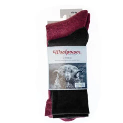 Woolpower 2-Pack: Chaussette De Doublure / Chaussette 400 - Noir / Rouge Rouille
