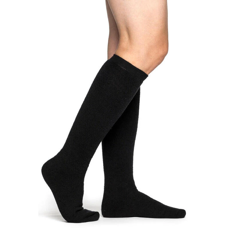 Woolpower Chaussettes Hautes Jusqu'au Genou Merino 400 - Noir 4 Woolpower Chaussettes Hautes Jusqu'au Genou Merino 400 - Noir – Image 4