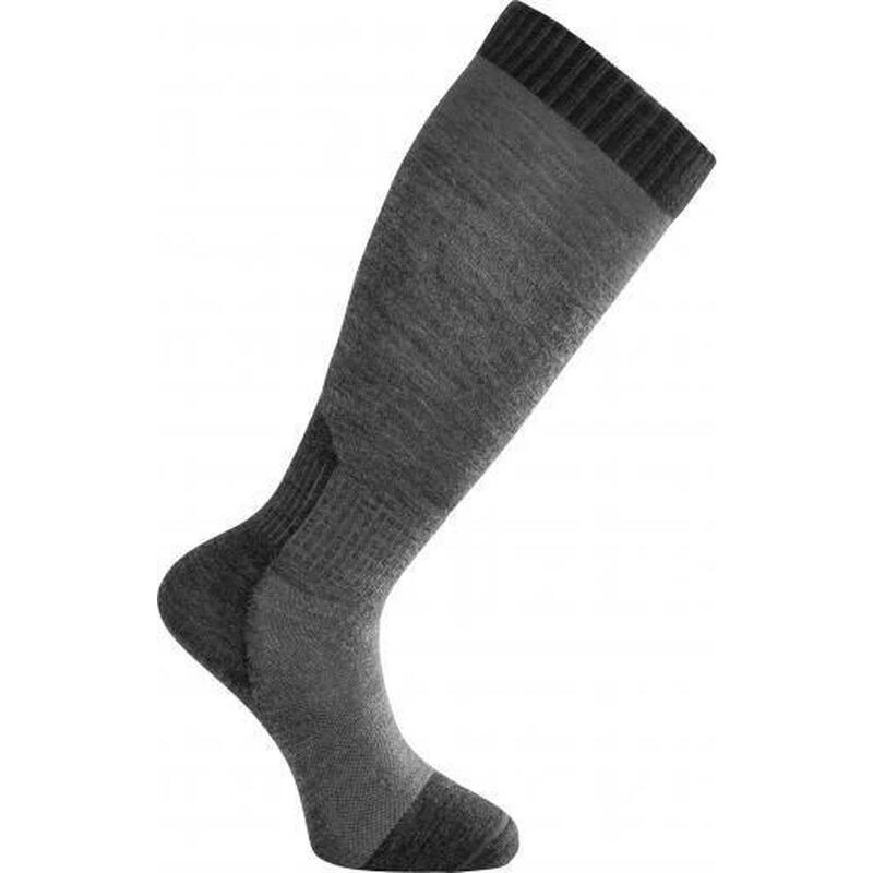 Woolpower Chaussettes Skilled Liner Mi-mollet - Gris Foncé/Gris 2 Woolpower Chaussettes Skilled Liner Mi-mollet - Gris Foncé/Gris – Image 2