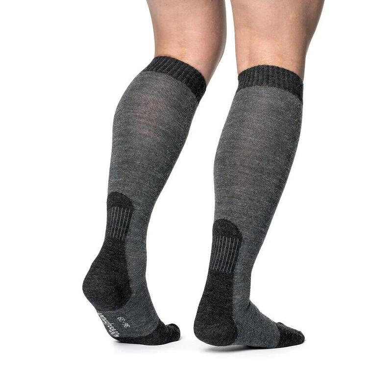 Woolpower Chaussettes Skilled Liner Mi-mollet - Gris Foncé/Gris 3 Woolpower Chaussettes Skilled Liner Mi-mollet - Gris Foncé/Gris – Image 3
