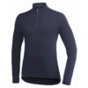 Woolpower Merino Base Layer Zip Turtleneck 200 - Bleu Marine Foncé
