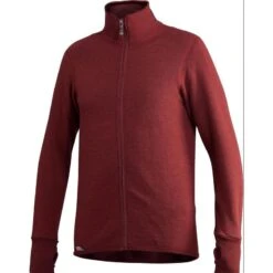 Woolpower Veste à Fermeture Éclair Mid Layer Merino 400 - Rouge Rouille -Échappée Nature woolpower veste a fermeture eclair mid layer merino 400 rouge rouille 2