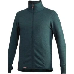 Woolpower Veste à Fermeture Éclair Mid Layer Merino 400 - Vert Forêt -Échappée Nature woolpower veste a fermeture eclair mid layer merino 400 vert foret 2
